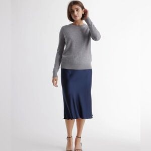 Quince 100% Silk midi skirt